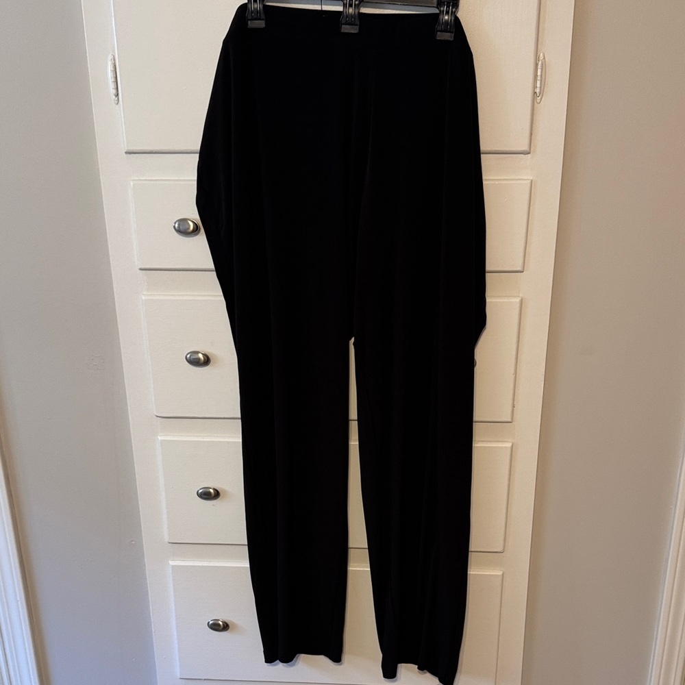 Elegant Black Women's Pants Susan Graver 3X Liquid Knit